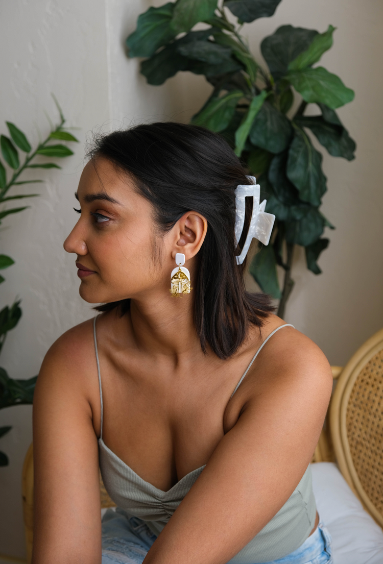 Bella Clay Mushroom Earrings