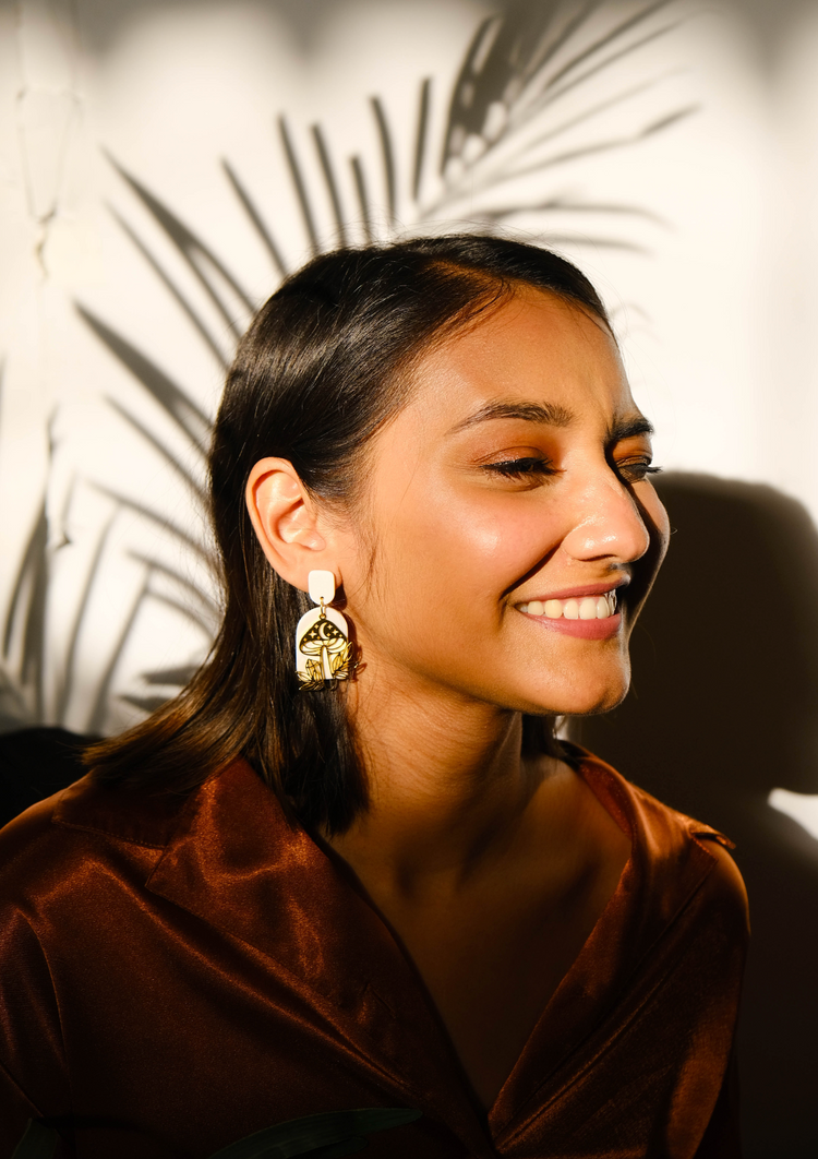 Bella Clay Mushroom Earrings