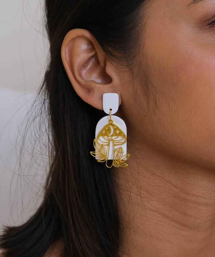 Bella Clay Mushroom Earrings